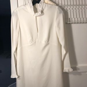 Shoshanna Slit Mock Neck Sheath Dress